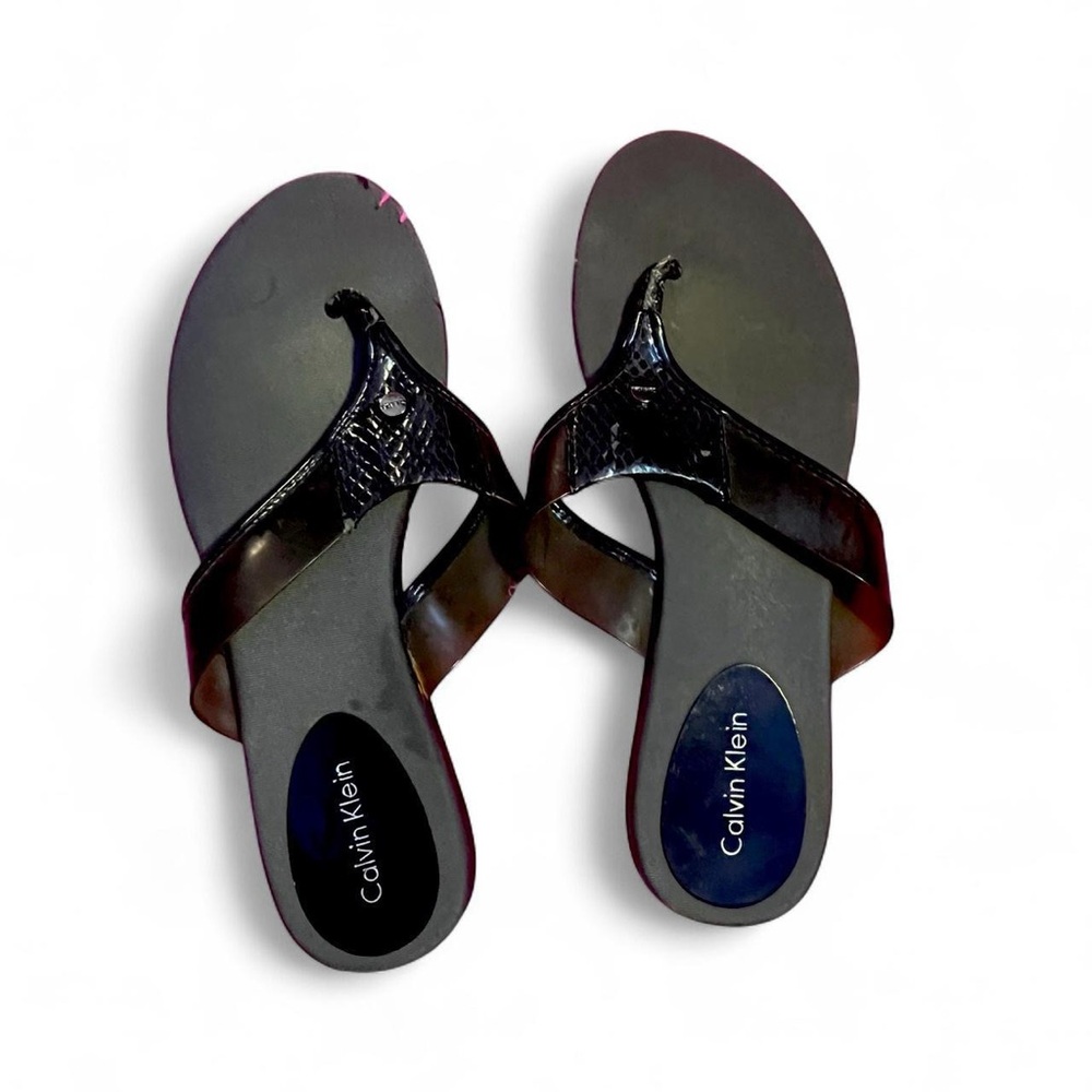 Calvin Klein Black Slide Sandals
